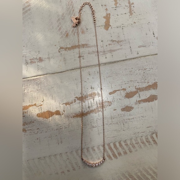 kate spade Jewelry - KATE SPADE Elegant Rose Gold Necklace with Crystal Accents